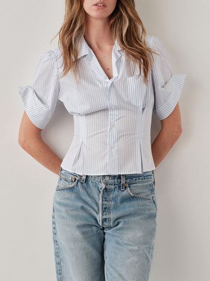 Wear Cissa- The Breeze Blouse - Royce Stripe - Edit by Elaine Turner