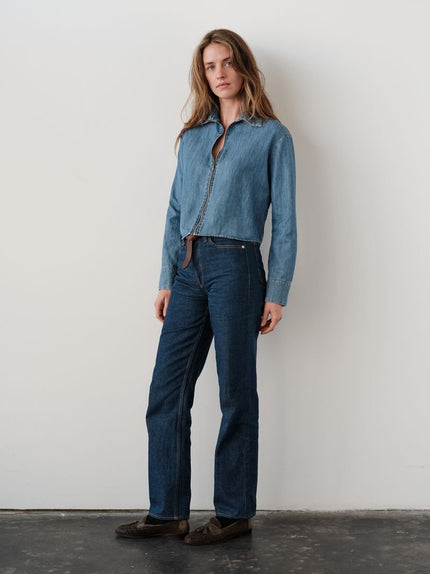 Wear Cissa- The Zipper Shirt Indigo - Classic Denim - Edit by Elaine Turner