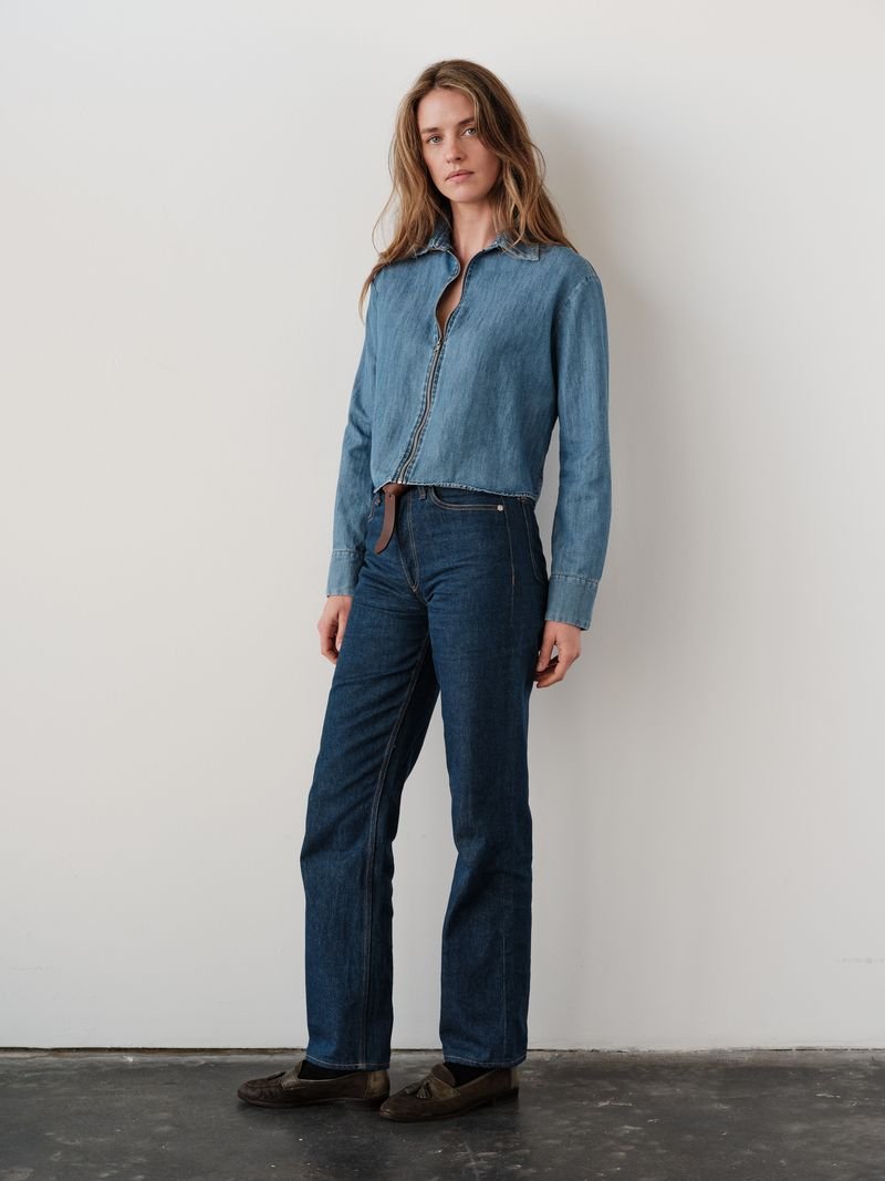 Wear Cissa- The Zipper Shirt Indigo - Classic Denim - Edit by Elaine Turner