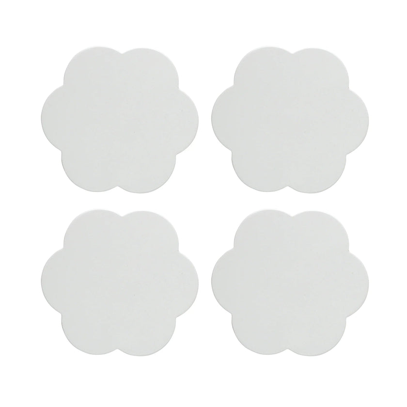 White Scallop Coasters- Set of 4 - Edit by Elaine Turner